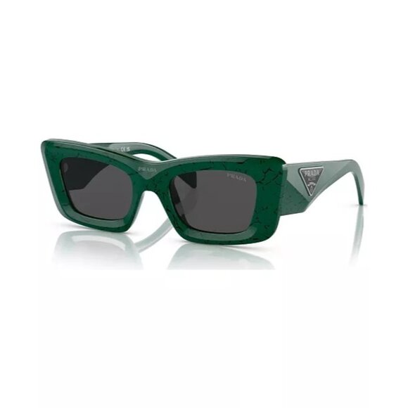 Prada Women's Fashion 50mm Green Marble Sunglasses - Picture 2 of 13